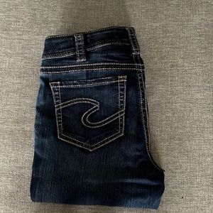 Ladies silver suki skinny jeans (stretch)